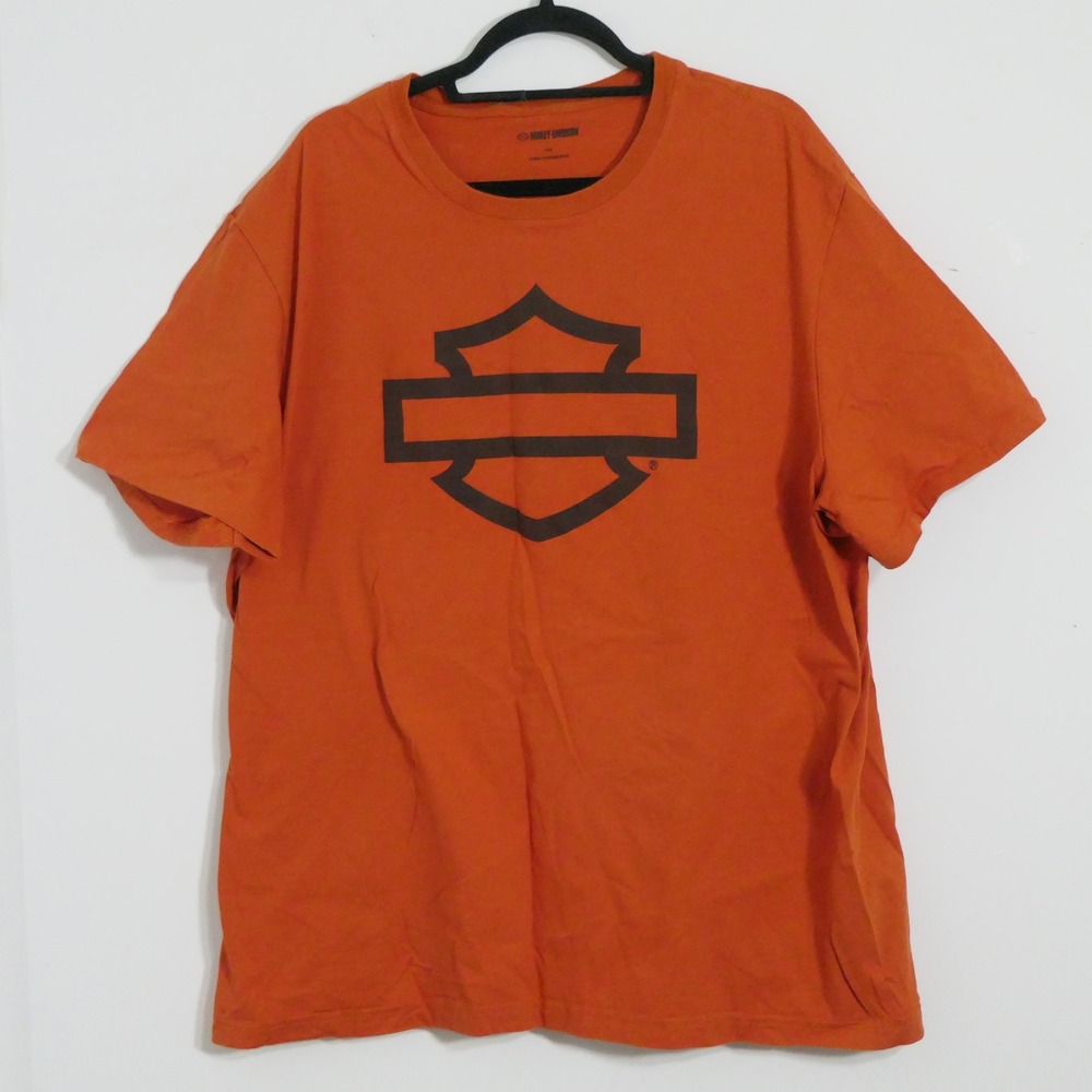 Harley-Davidson Mens T-Shirt 3XL Orange Stuart Florida Biker Tee Americana Moto